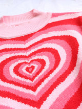 Echo Heart Mock Neck Long Sleeve Sweater