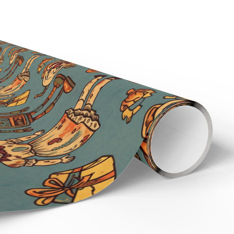 Festive Retro Styled Wrapping Paper for Special Gifts