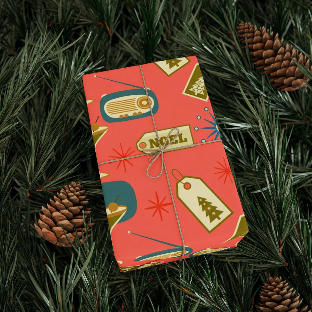 Vintage Holiday Gift Wrapping Paper Christmas product