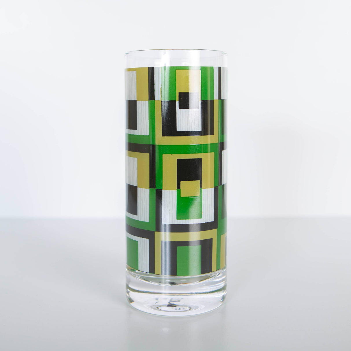 Green Square Vintage Inspired Highball Cocktail Glass