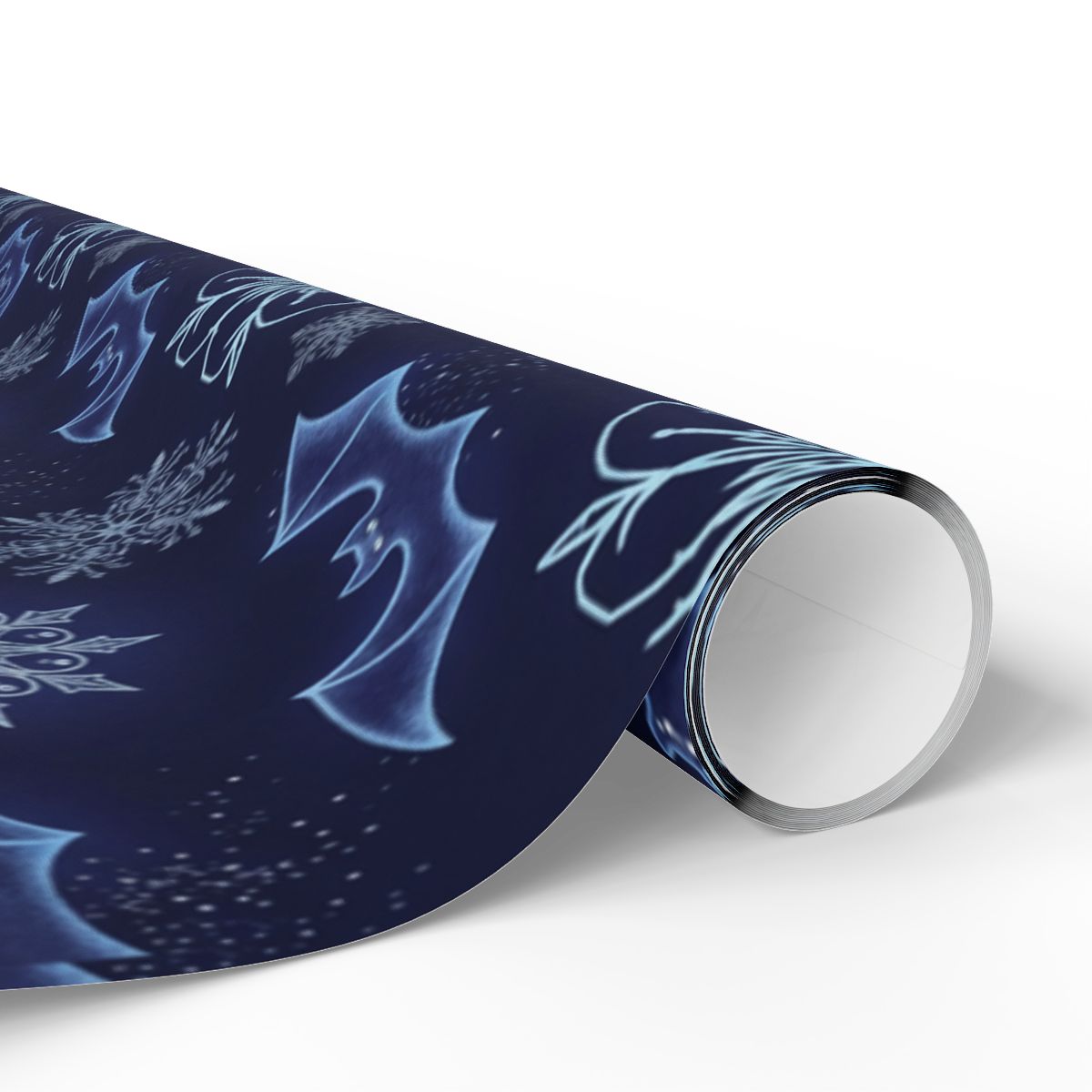 Elegant Dark Blue Wrapping Paper with Stylish Patterns