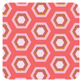 Pink Hexagon Mid-Century Modern Coasters