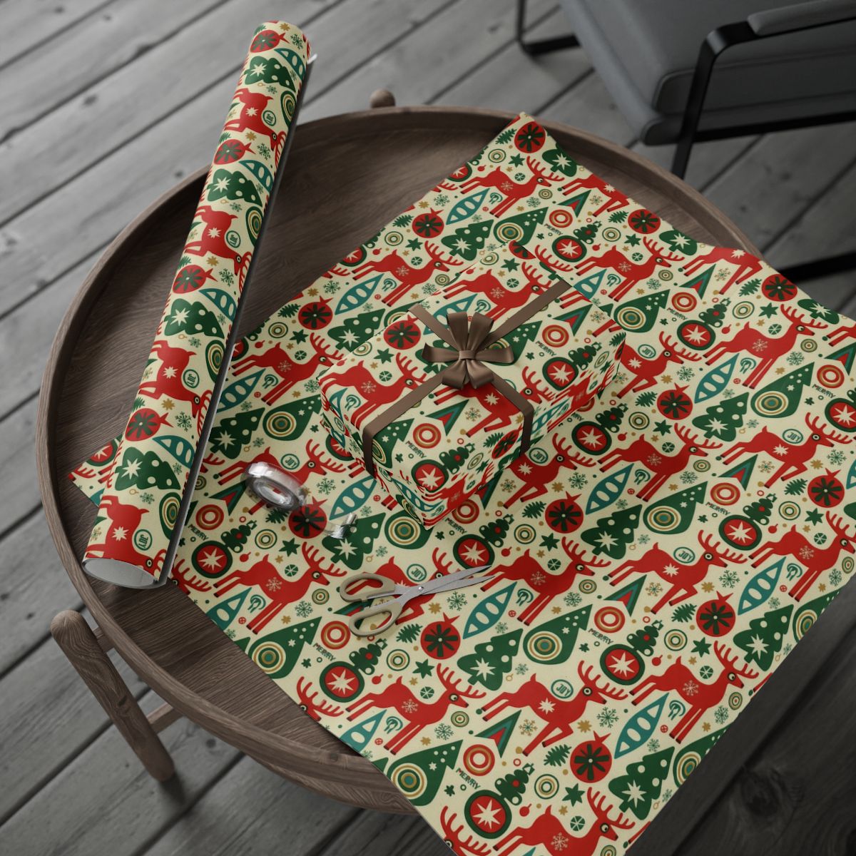 Christmas Pattern Wrapping Paper for Festive Gifts