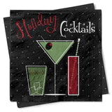 Holiday Cocktails Mid Century Modern Beverage Napkin