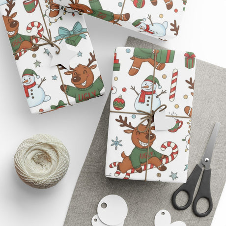 Festive Christmas Characters Wrapping Paper product
