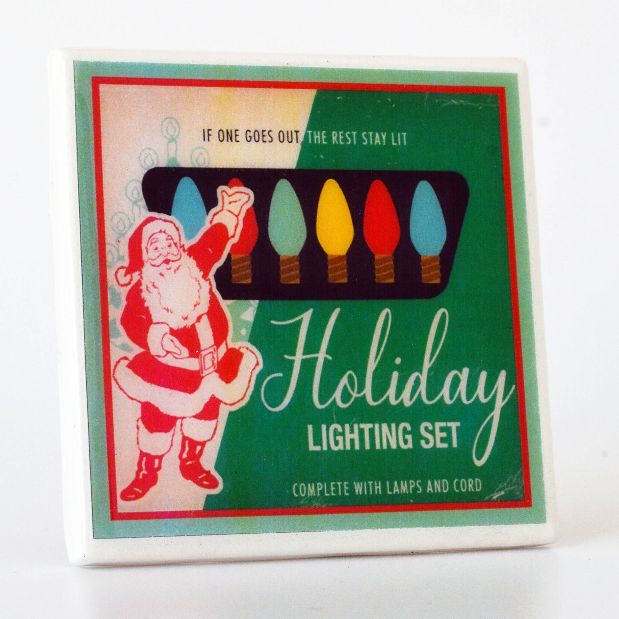 Christmas Lights  Vintage Christmas Coaster Set