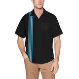 Mod Nightlight Retro Striped Bowling Style - Retro Button Up Shirt