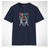 Navy t-shirt with 'Cake Fight' graphic design on a white background