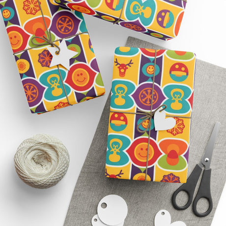 Colorful Festive Holiday Wrapping Paper Product