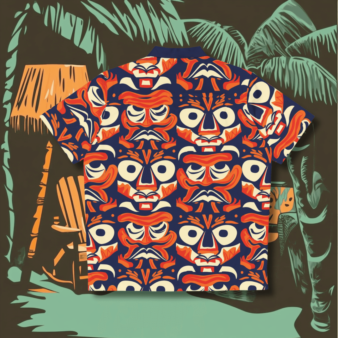 Creepy Tiki - Retro Button Up Shirt