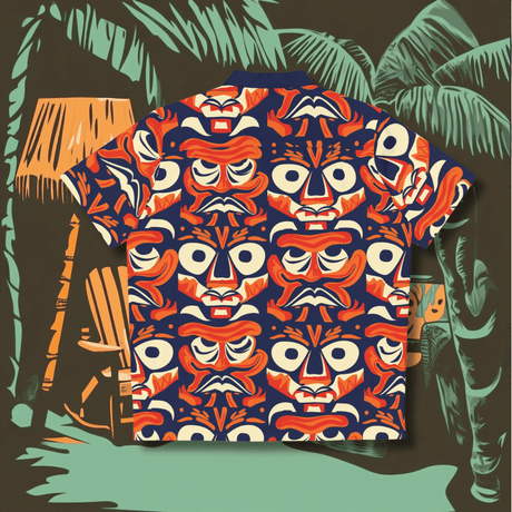 Creepy Tiki - Retro Button Up Shirt