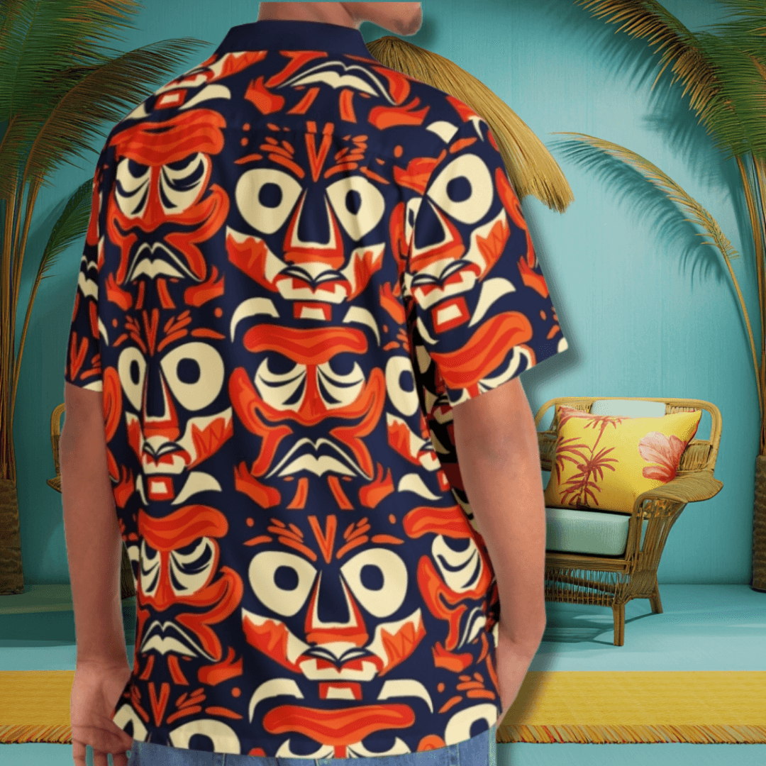 Creepy Tiki - Retro Button Up Shirt