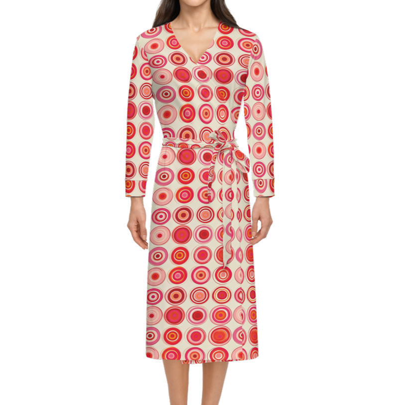 Pinot & Polka Wrap Dress