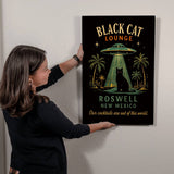 Black Cat Lounge Roswell Metal Art Print