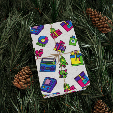 Colorful Holiday Themed Gift Wrapping Paper