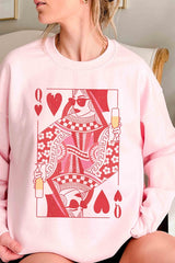 CHAMPAGNE QUEEN OF HEARTS Graphic Sweatshirt