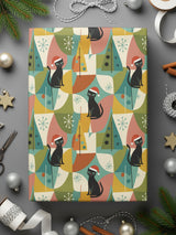 Festive Cat Holiday Wrapping Paper for Christmas Gifts