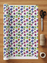 Colorful Christmas Gifts Patterned Wrapping Paper Roll