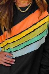 70s Rainbow Contrast Women's Sweatshirt