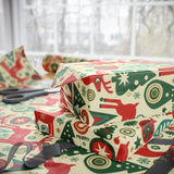 Festive Wrapping Paper with Colorful Holiday Patterns
