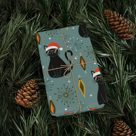 Christmas Cat Festive Gift Wrap for Holiday Celebrations