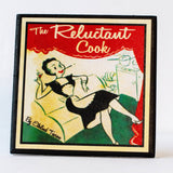 Funny Vintage Cookbook Cover Kitchen Coasters