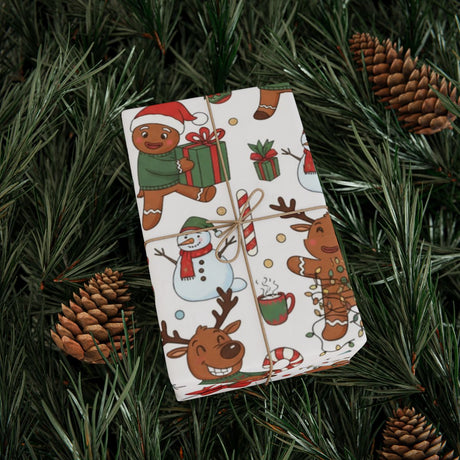 Festive Holiday Wrapping Paper with Christmas Characters