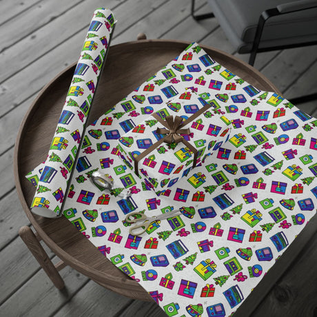 Colorful House and Gifts Printed Wrapping Paper