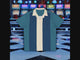 Vegas Blue Two-Tone Panel - Retro Button Up Shirt