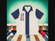 I'm Not Square in Blue and White Atomic Bowling Style - Retro Button Up Shirt