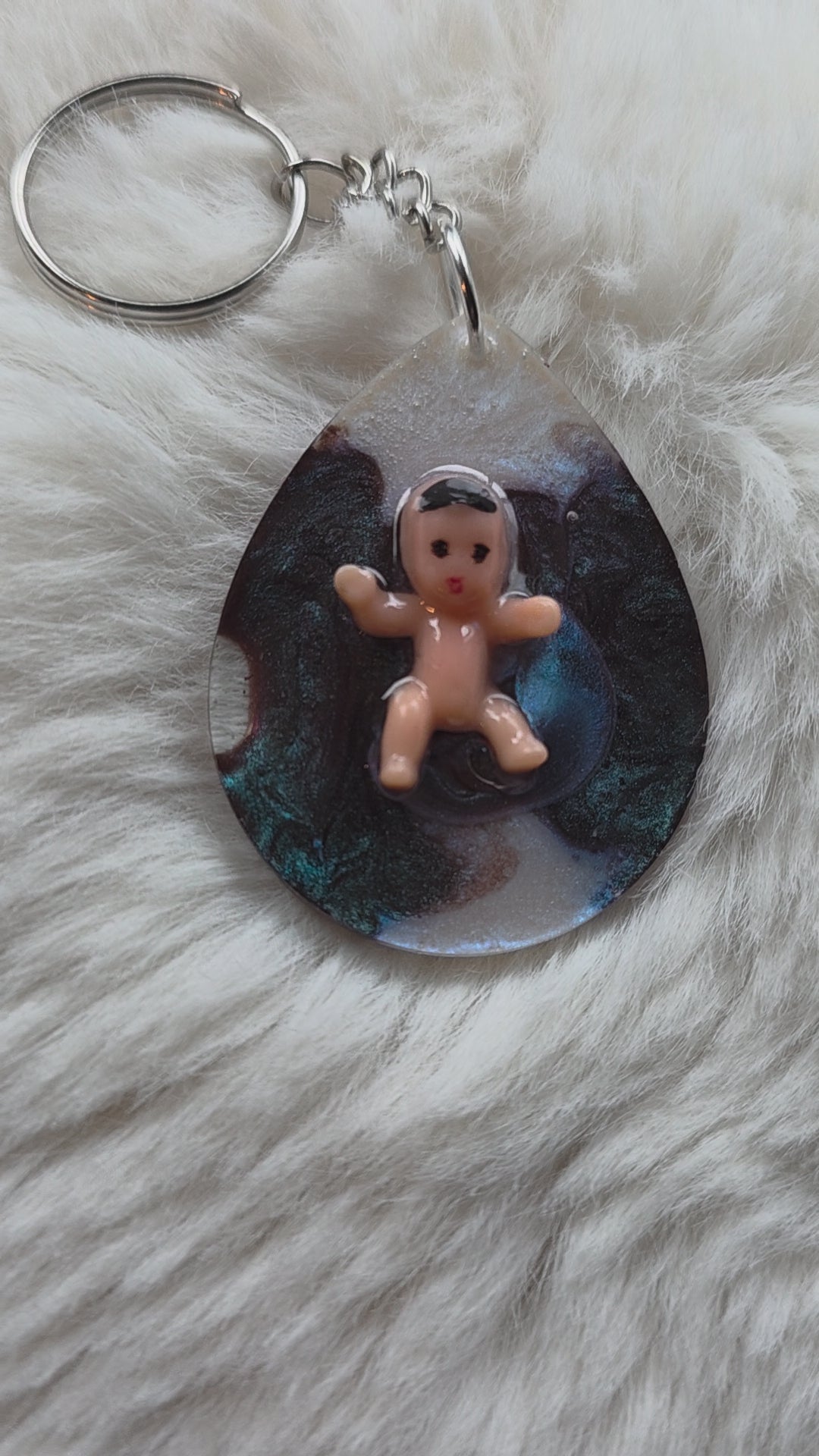 Cute or Creepy Baby Keychain — Uncanny Kin No. 01