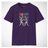 Purple t-shirt with 'Cake Fight' graphic design on a white background