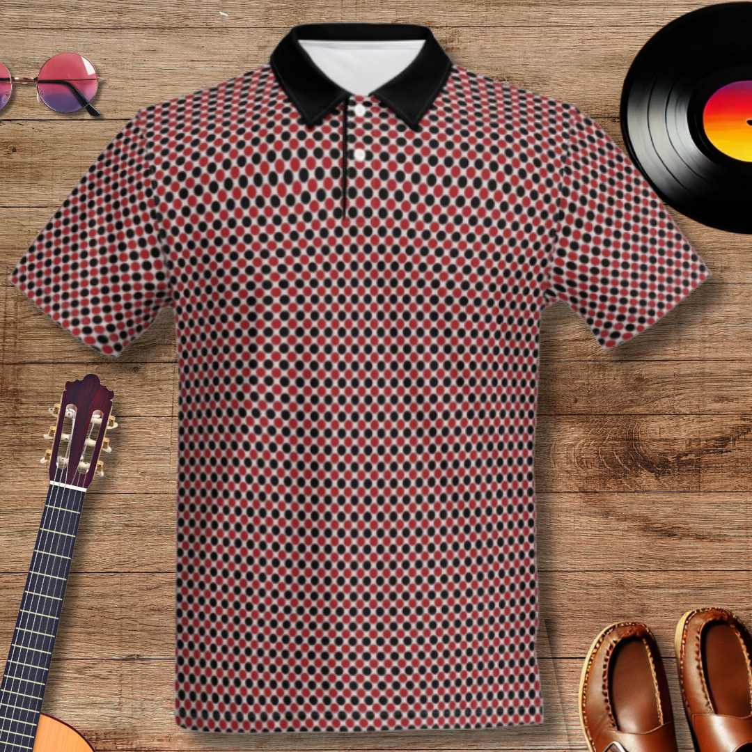 Crimson Dot Slim Fit Polo