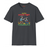 Gray t-shirt with a graphic design and text 'my first scissor fight' on a white background