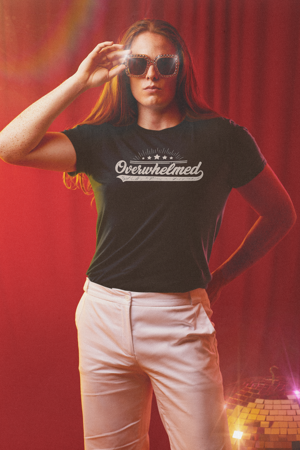 Overwhelmed Graphic Print T-Shirt